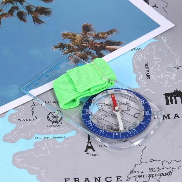 Bussola Professionale Per Trekking Con Fischietto - Impermeabile, Mirino, Lente Di Ingrandimento, Cordino - Foto 6