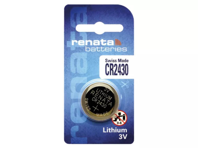 Renata CR2430 3V Pile Batterie Cell Coin Crosser Cr Br DL Ecr Kcr Lm ML 2430