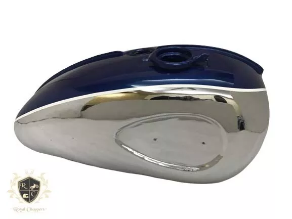 BSA A65 Thunderbolt Bleu Peint Chrome Gas Carburant Bleu Pétrole Réservoir Pour