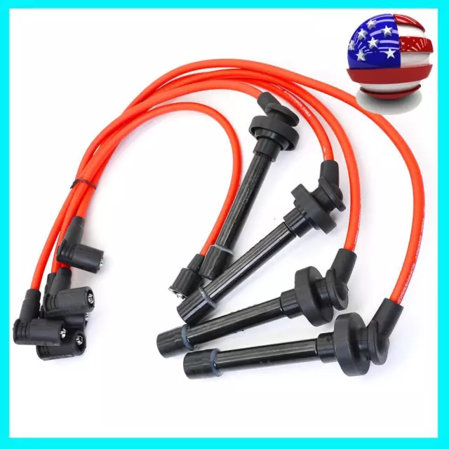 10.2mm Spark Plug Wires Set For 1994-2002 HONDA ACCORD SOHC L4