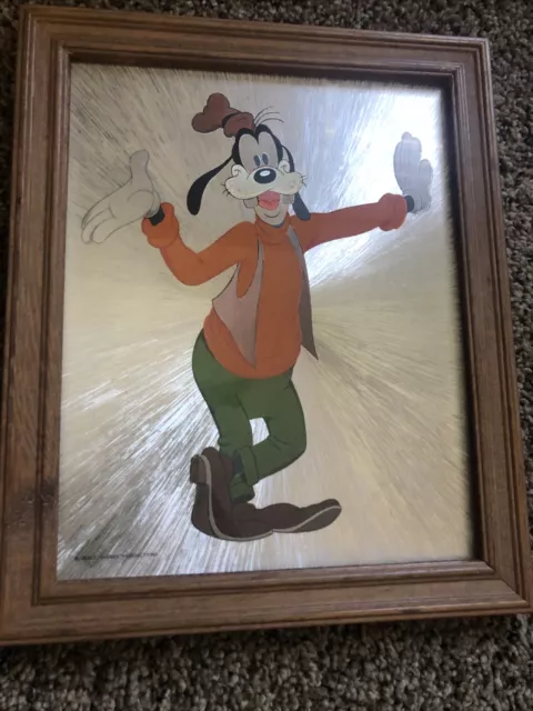 Disney Walt goofy Dufex foil print. Vintage 1980 Framed