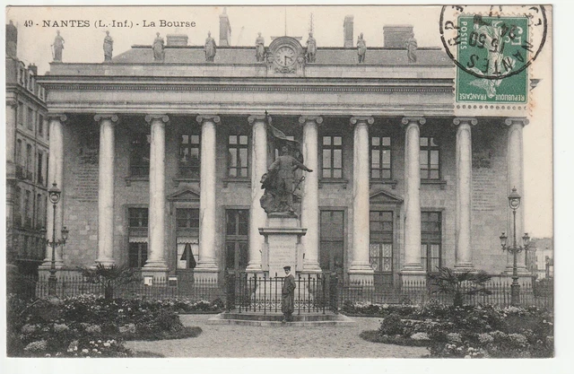 Nantes - CPA Nantes - Gare, Station De La Bourse Et Quai De La Fosse Rare Vers 1903 1940003868