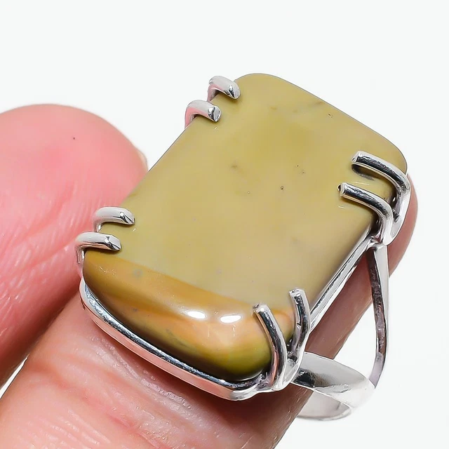 Imperial Jasper Gemstone 925 Sterling Silver Jewelry Ring Size 10
