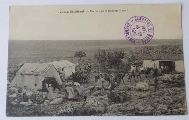 Cpa Campagne Du Maroc - Camp Boulhaut - Un Coin De La Redoute Hamed