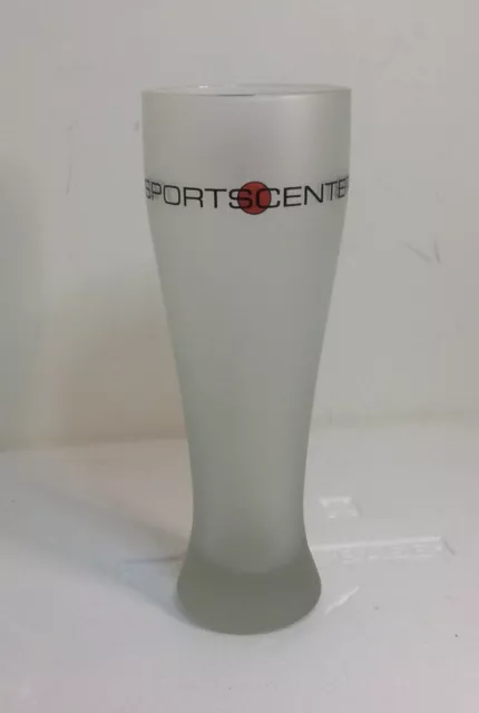 ESPN Beer glasses frosted  sportscenter 3pc. 9" great shape see photos Descript