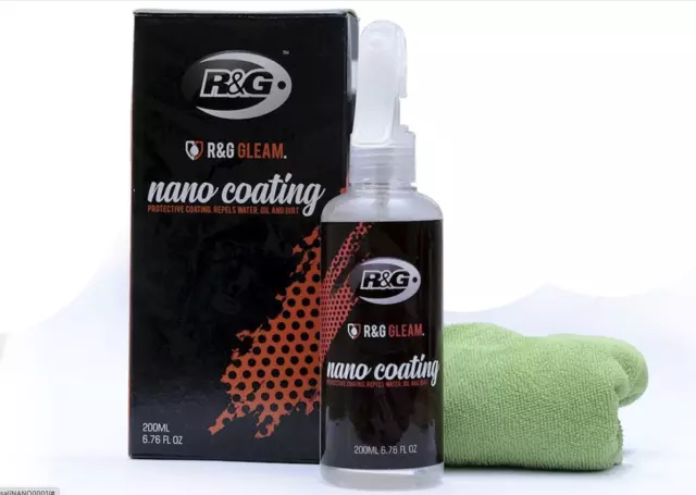 R&G Protective Nano Coating Motorcycle Cleaner + Microfibre Cloth In a Gift Box