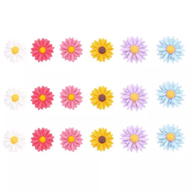 200pcs Multicolor Sunflower Flatback Resin Cabochons Scrapbook Craft