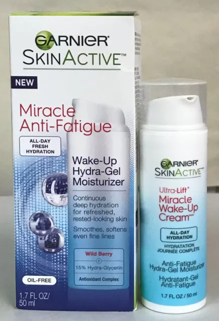 3 Garnier SkinActive Miracle Anti-Fatigue Hydra Gel Face  Moisturizer 1.7 fl.oz.