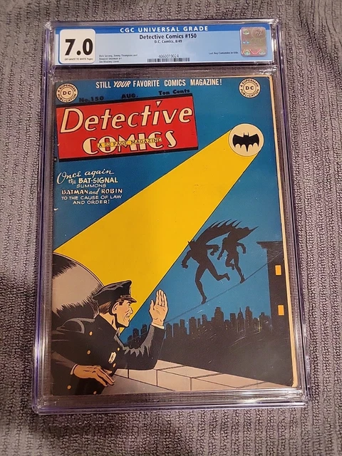 Detective Comics #150 oww Batman & Robin DC 1949 CGC 7.0 scarce