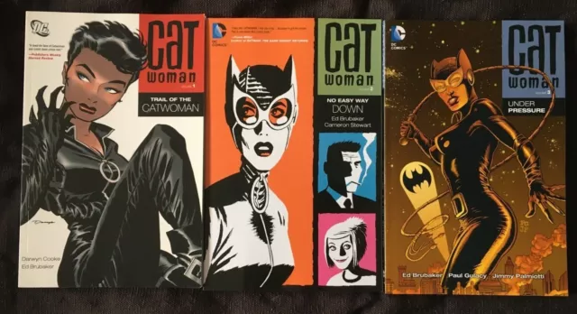Catwoman by Ed Brubaker, Darwyn Cooke, Vol 1, 2, 3, Paperbacks