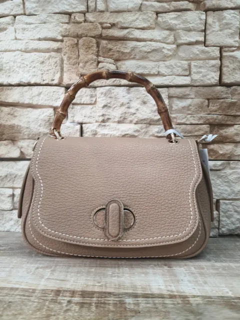 Bolso de Mujer con Mango Y Bandolera PF561 Caqui Moda Primavera Verano