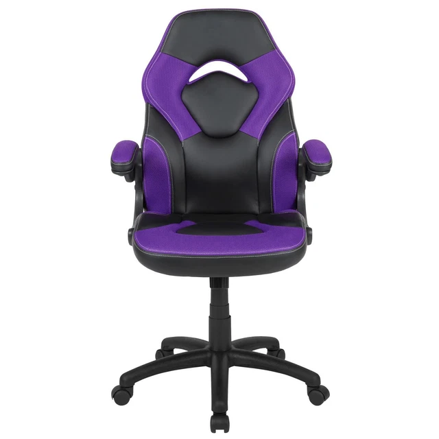 Flash Furniture Adjustable Swivel Chair With Purple And Black CH-00095-PR-GG