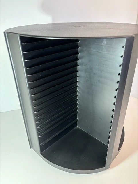LASERLINE 80-100 CD Storage Spinning Carousel Rack Tower Rotating Black ...