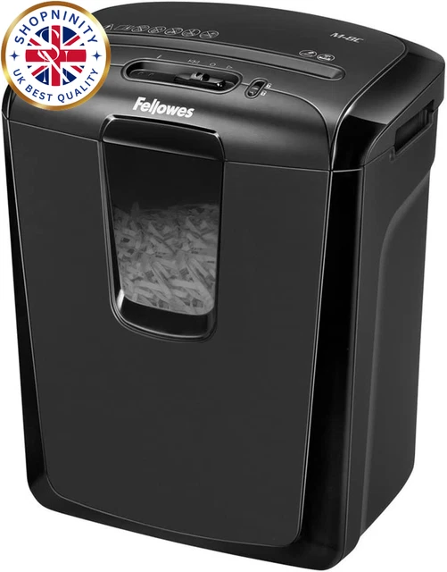 Fellowes Powershred M-8C 8 Sheet Cross Cut Personal Shredder with Safety Lock