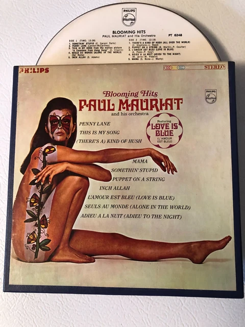 Paul Mauriat Blooming Hits Stereo ( Love is blue) 7 1/2 IPS Reel  to Reel Tape.