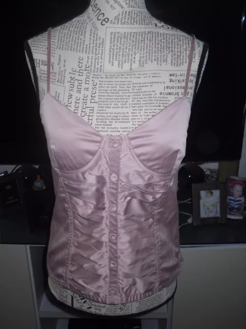 Bustier corset PLAYBOY rose satiné Taille 46/48 neuf sexy