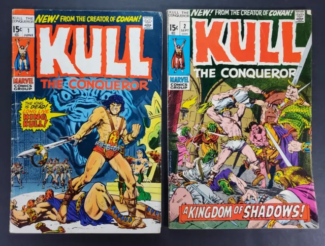 Kull the Conqueror #1 & 2 Marvel Comics 1971