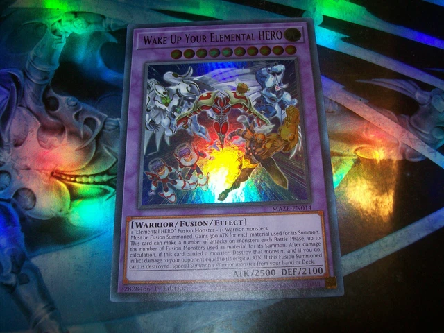 Wake Up Your Elemental HERO 1st Edition Ultra Rare MAZE-EN014 Yu-Gi-Oh!