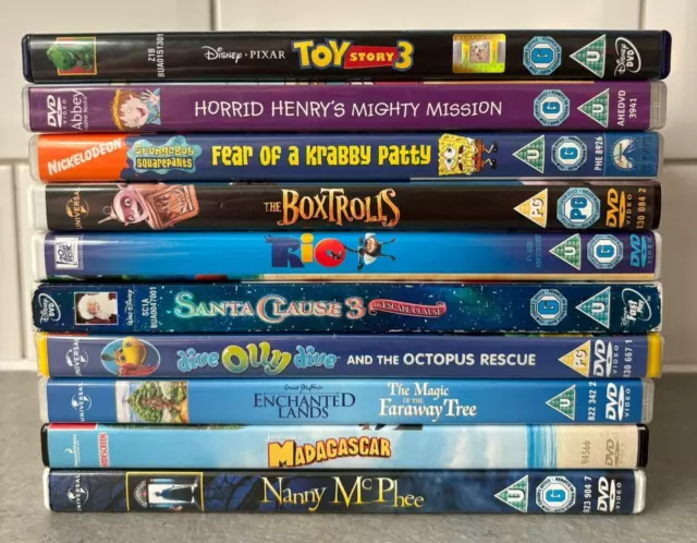 Childrens Family Christmas DVD Bundle Job Lot Toy Story Madagascar Santa Clause