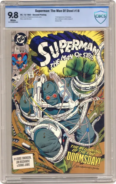 Superman The Man of Steel #18REP.2ND CBCS 9.8 1992 18-1D18CFA-093