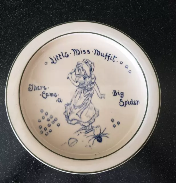 Rare Antique Royal Doulton Little Miss ' Muffit ' Muffet Child's Dish Bowl Plate