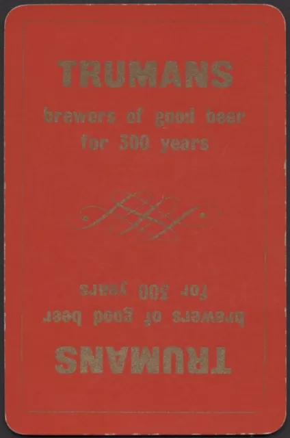 Playing Cards Single Card Old Vintage * TRUMAN * Brewery Beer Advertising Art H