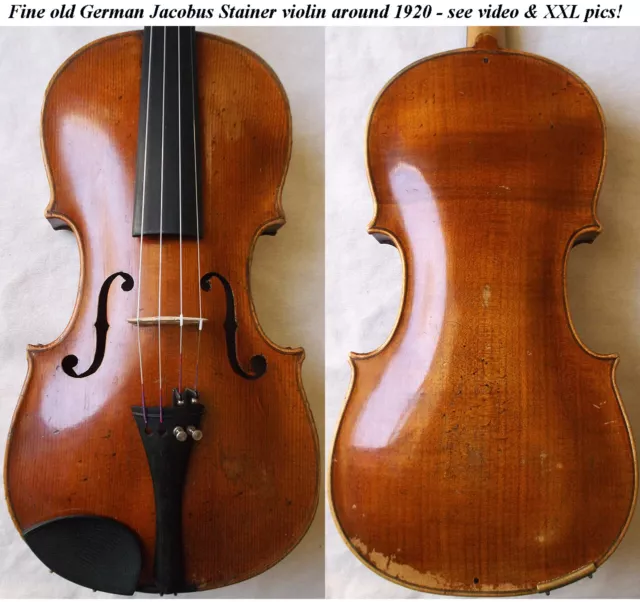OLD GERMAN STAINER VIOLIN - VIDEO - ANTIQUE バイオリン скрипка 小提琴 289