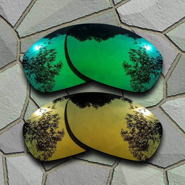 Jade Green&Golden Polarized Lenses Replacement For-Oakley Pit Bull