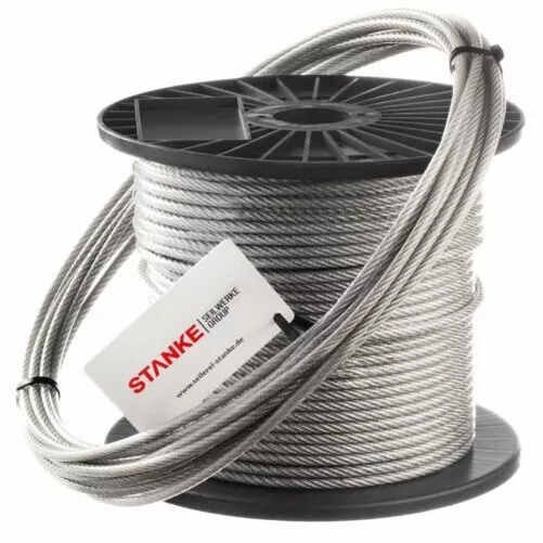 Câble de Traction Acier Inox PVC 7x7 A4 Corde en V4A Niro Nirosta Inoxydable