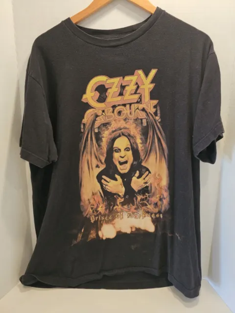 Vintage Style OZZY OSBOURNE T-shirt Prince Of Darkness Men's Tee Size XL