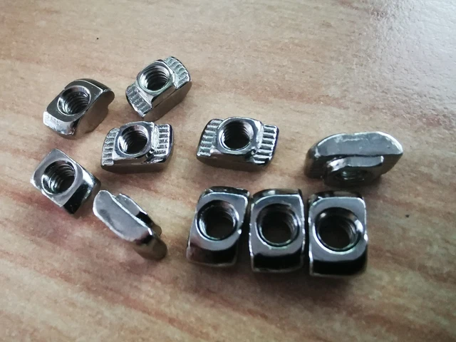 10x UKCOCO T-Muttern M4 Gewinde 10x6mm T-Nut Hammermuttern Hammerkopf Muttern