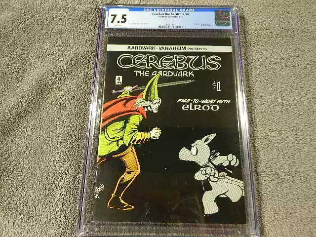 1978 AARDVARK-VANAHEIM Comics CEREBUS THE AARDVARK #4 - 1st ap. ELROD - CGC 7.5