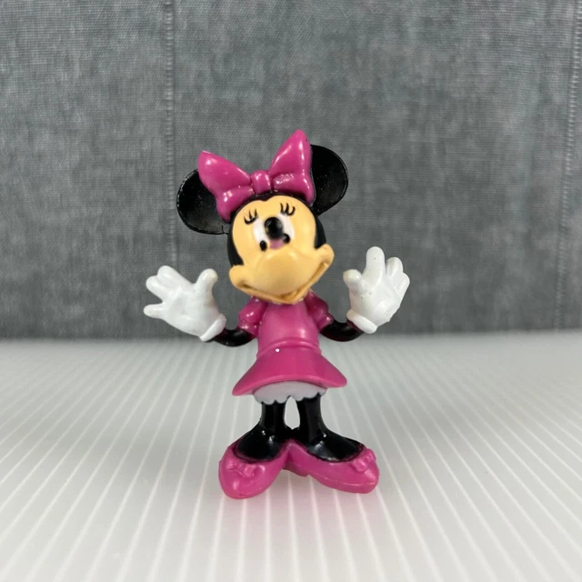 Walt Disney Minnie Mouse 2" Inch Minni Figure Figurine Cake Topper