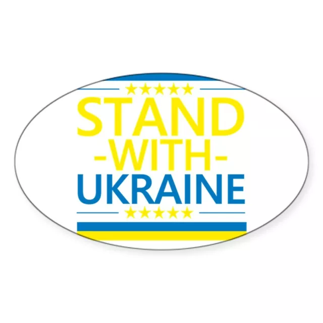 CafePress Stand With Ukraine Support Sticker Sticker (Oval) (903909025)