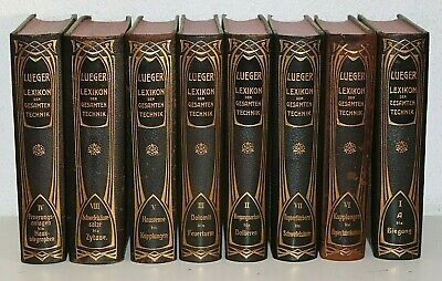 Otto luegers Enciclopedia tutta la tecnologia, 8 volumi A-Z, 2. edizione, Stoccarda, 1904