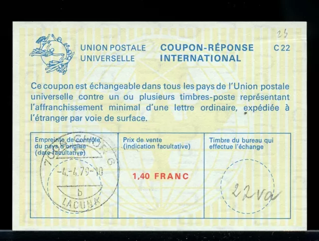 SWITZERLAND  -- International Reply Coupon IRC