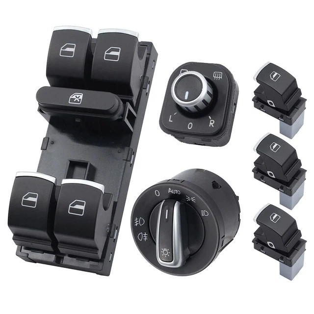 6 pièces ensemble de projecteurs carburant porte verre interrupteurs chrome pou