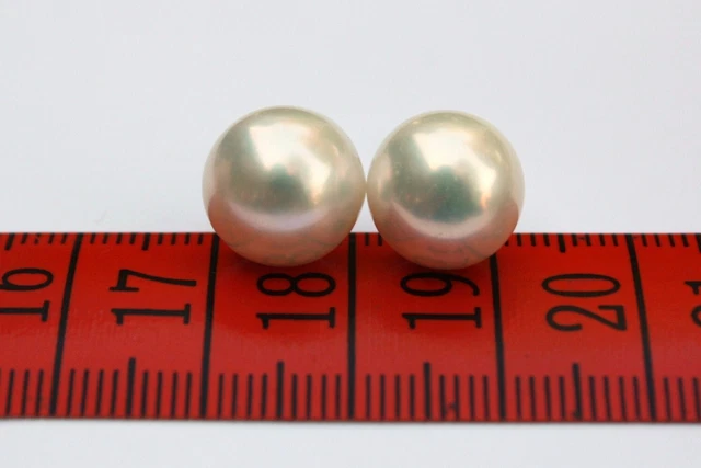 Boucles D'Oreilles Perles D'Eau Douce 11-12mm - Argent 925 - Neuf Sans Emballage