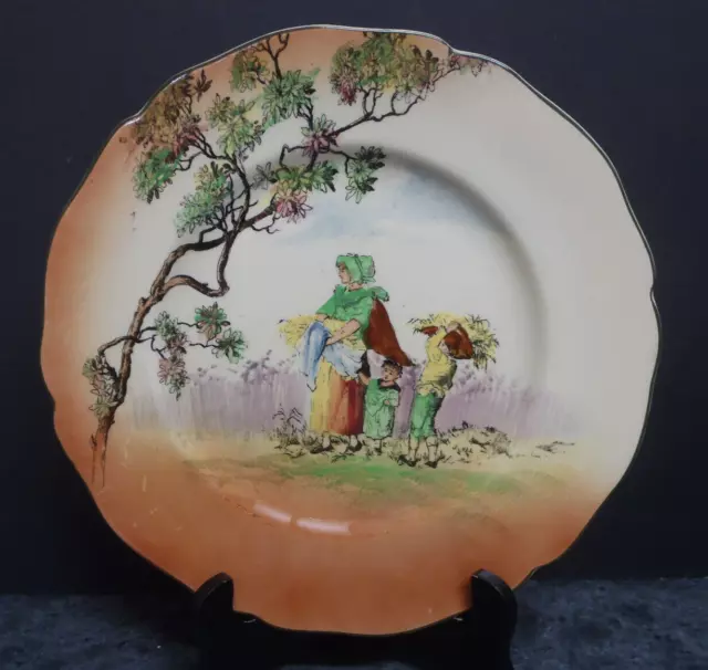 Royal Doulton D4893 'Gypsies and Gleaners' Scalloped Edged Plate