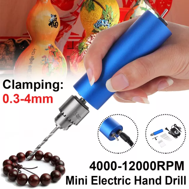 DC 3V-12V Rotary Tools Mini Electric Hand Drill DIY + Speed Control Power Supply