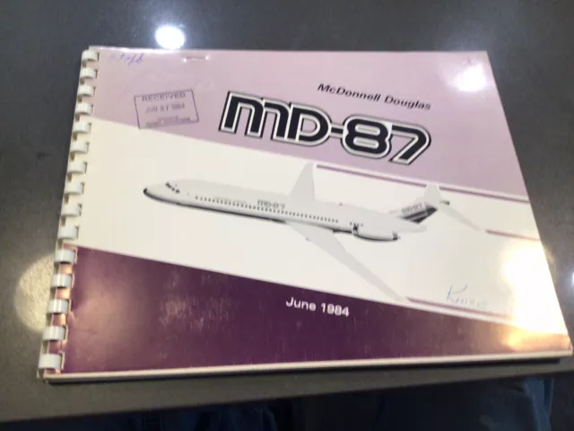 Fine 1984 Md 87 Mcdonnell Douglas Pilots Flight Manual Airline Cutaway