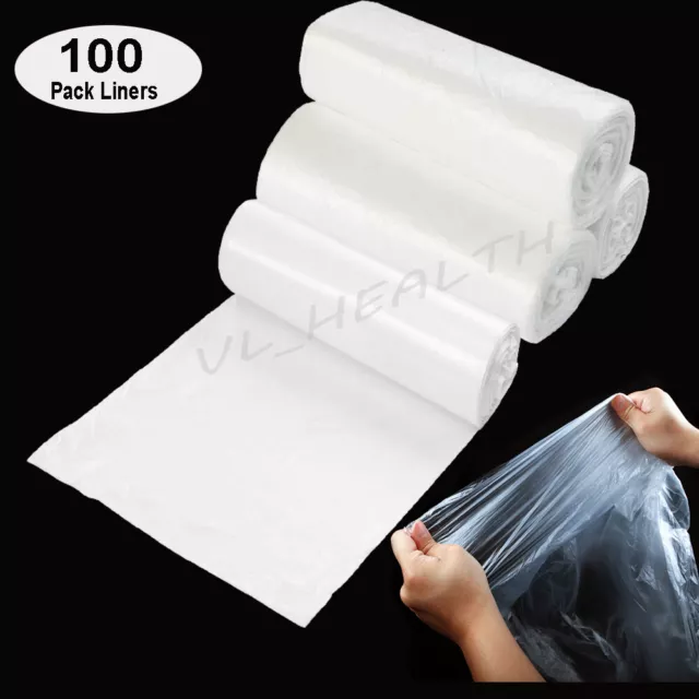 100 Count Clear Liner for Ionic Detox Tub Machine Compatible Trash Bags on Rolls