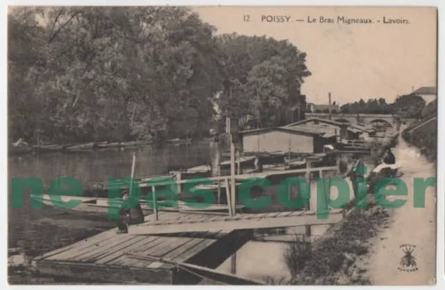 Lavandière laveuse * Poissy Migneaux * buanderie lessive blanchisseuse _ lavoir