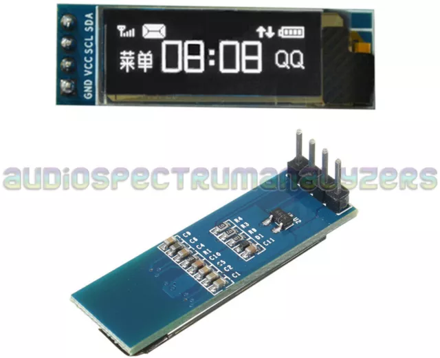 🇬🇧 OLED 0.91" White 128X32 I2C IIC Display Module U8GLIB ESP8266 Arduino GOTEK