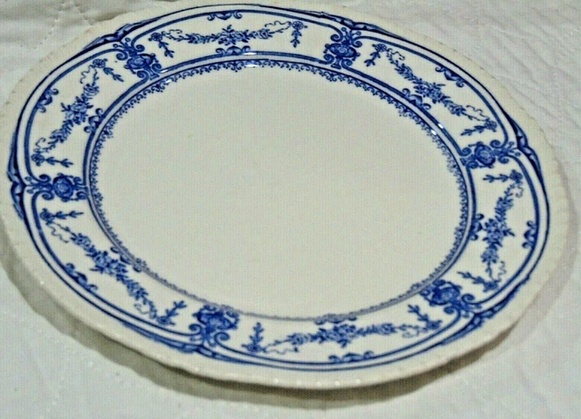 Beautiful Blue & White Warwick Alfred Meakin, England 10" Dinner Plate