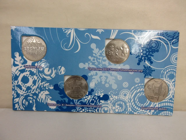 2014 Russia Sochi Olympics Commemorative 4-Coin & 100 Ruble Banknote Set 2014 Russia Sochi Olympics Commemorative 4-Coin & 100 Ruble Banknote Set