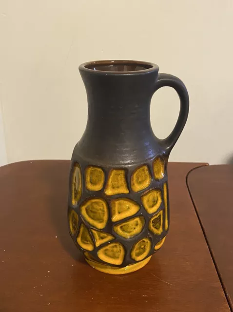 Carstens Tonnieshof Pottery 8” Jug Vase West Germany 7222-20 Chipped