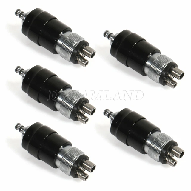 5Pcs Dental Quick Coupler 4 Hole Connect NSK Type High Speed Handpiece Turbine