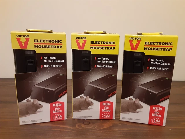 Lot of 3 NEW Victor M250S Electronic Mouse Trap, 100% Kill, No Touch Lot of 3 NEW Victor M250S Electronic Mouse Trap, 100% Kill, No Touch