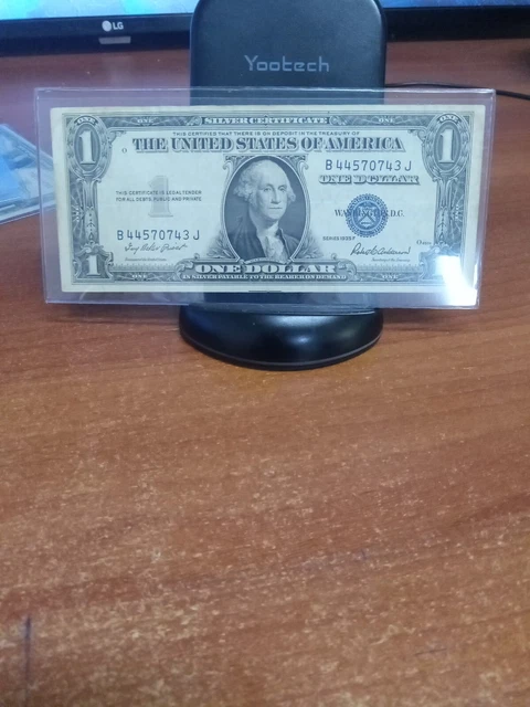 1935 Series F US One Dollar $1 Bill Blue Seal Note Silver Certificate Old Money